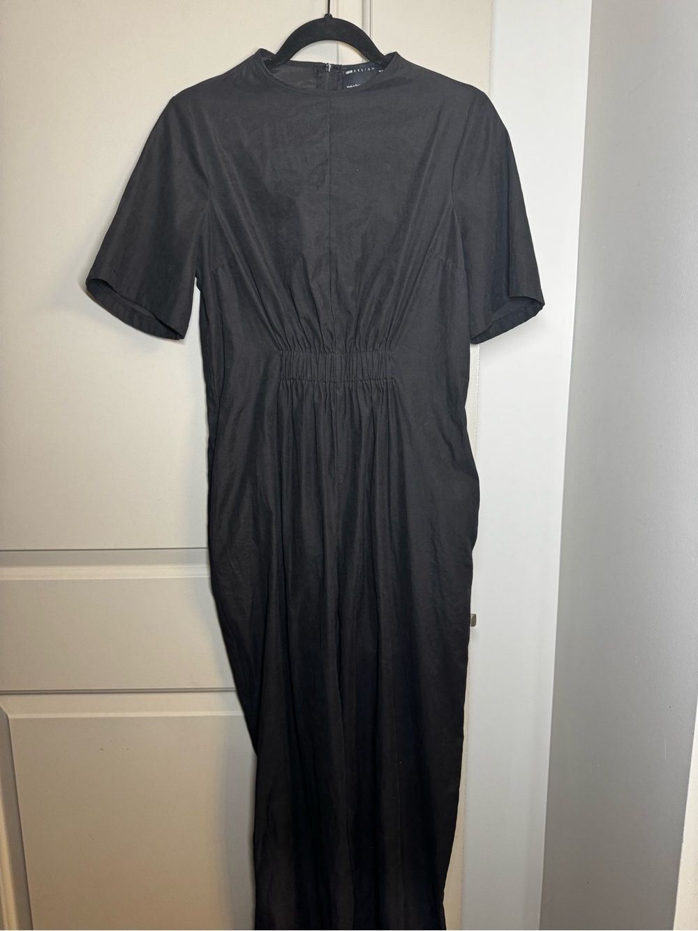 ASOS Black Short-Sleeve Jumpsuit